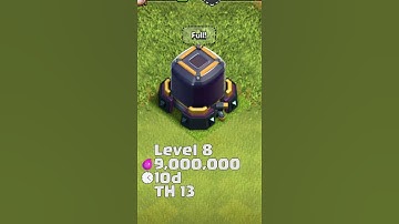 Level 1 to MAX (th14) dark elixir storage with cost and time | COC #shorts