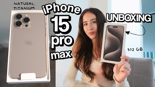 iPhone 15 Pro Max UNBOXING & First Impressions (case haul + camera test)