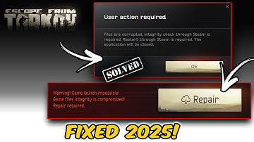Fix Escape from Tarkov 1.0 Error Files Are Corrupted Integrity Check Through Steam Is Required 2025!