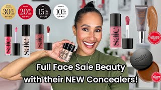 Full Face of Saie Beauty! NEW Slip Tint All Over Radiant CONCEALER! | Shades 10, 12, and 13
