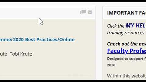 Navigate the Blackboard My Institution Page