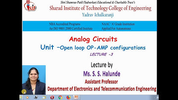 Open loop Configuration of OP-AMP (Lecture-03)