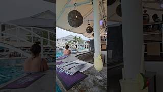 Beach side pool and bar at 📍Dash Beach Club, Langkawi 🇲🇾