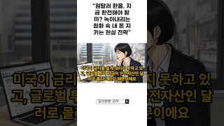 원달러 환율, 지금 환전해야 할까? 녹아내리는 원화 속 내 돈 지키는 현실 전략”