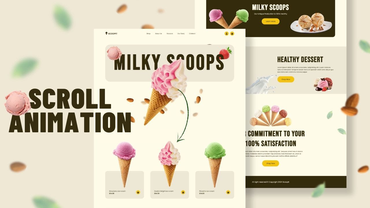 Winter Special Ice-Cream Website Using HTML CSS & GSAP | HTML CSS JS ...