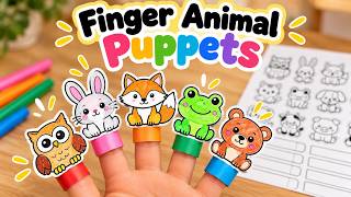 How to Make Finger Animal Puppets | Easy Printable Kids Craft