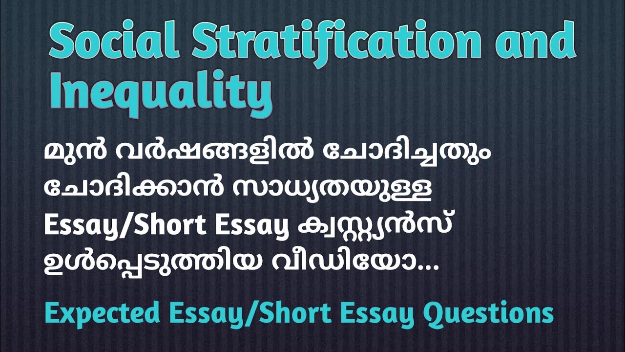 social inequality in stratification essay