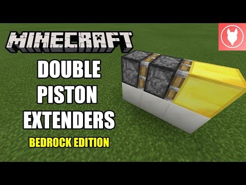 Minecraft Bedrock - Double Piston Extenders (Horizontal & Vertical) Tutorial