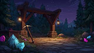 Fantasy Mine Tunnel | Wooden Shaft, Luminous Stones & Crystal Entrance screenshot 3