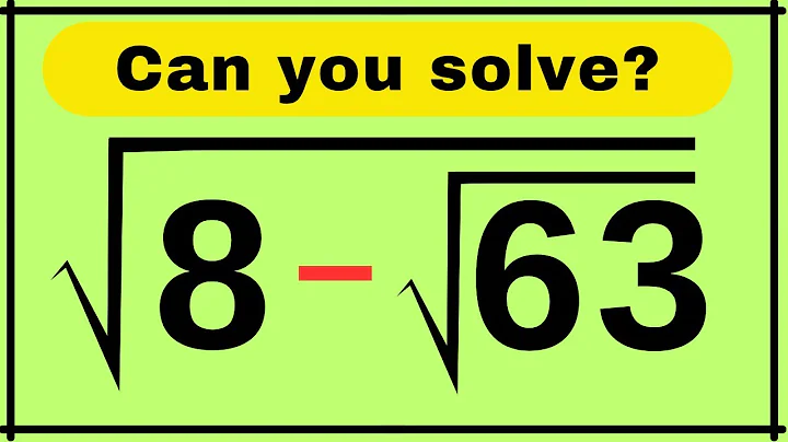 USA | A Very Nice Square Root Algebra Problem | Tricky Olympiad Math Explained