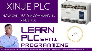 HOW CAN USE DIV COMMAND IN XINJE PLC