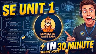 SE (Software engineering ) unit 1 ( BCS-601 ) in one shot #softwareengineer #aktu