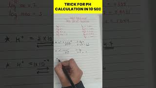 Super Trick To Find For PH Calculation In 10 Sec #pH #shorts #chemistry