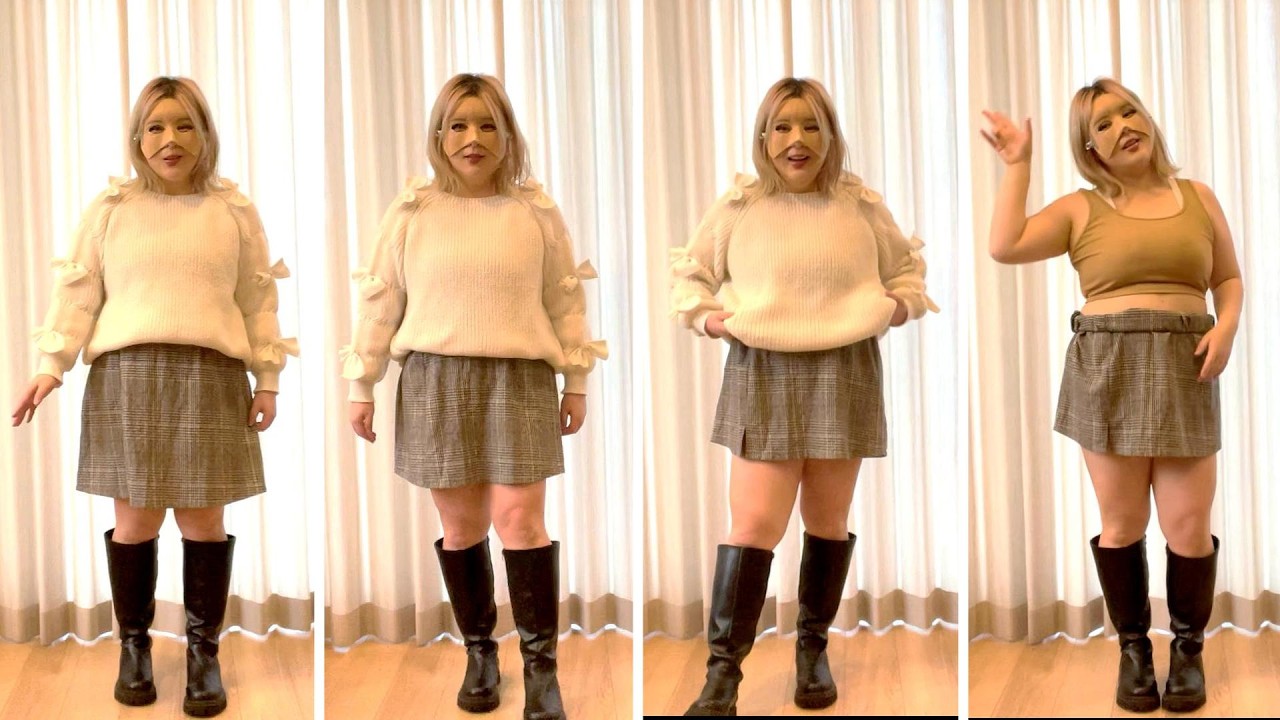 アラフォープラスサイズのミニ丈はどこまで許される！？色々着合わせてみた！