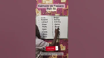 Learn How To Say Give Received Collect Show Hide In Hausa Language 