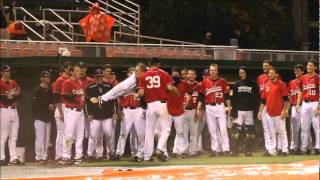 Clemson vs Davidson Baseball Rain Delay Weightlifting