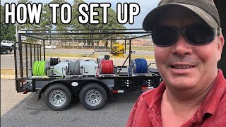 How to set up pressure wash trailer with water tank