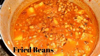 How To Make Nigerian Fried Beans With Tomato Sauce| No Red Oil Needed| NENYE'S DIARY