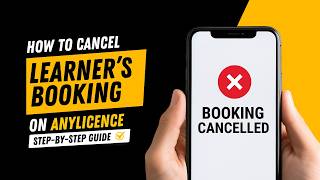 How to Cancel a Learner Booking on AnyLicence | Instructor Dashboard Tutorial