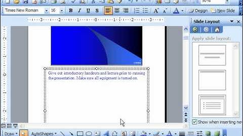 PowerPoint 2003 Tutorial Formatting Notes Page View Microsoft Training Lesson 22.2