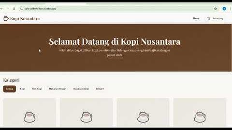 SISTEM PEMESANAN CAFE BERBASIS WEB