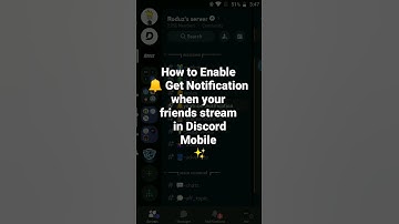 How to Enable 🔔 Get Notification when your friends stream  in Discord Mobile ✨ #roduz #discord #how