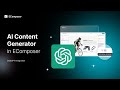 Shopify AI Content Generator Tutorial 2024 - EComposer Landing Page Builder