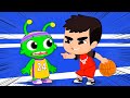 🏀Groovy o Marciano & Phoebe jogam basquetebol | Desporto Infantil
