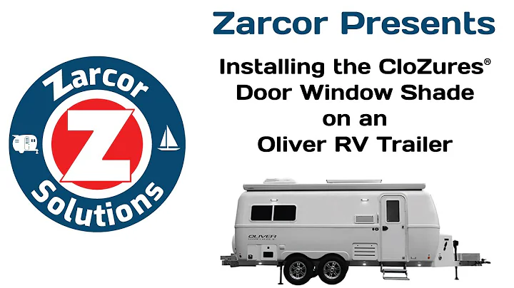 Installation of Zarcor CloZures RV Door Window Shade kit on an Oliver Trailer.