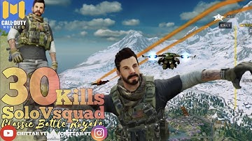 CODMobile NEW Season Gameplay | 30 KILLS | Solo Vs Squad | Classic BR | *OP* CODM Trap Master CLASS