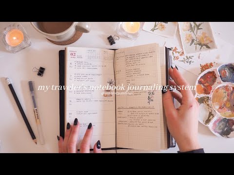 my journaling system💌  traveler's notebook weeks + commonplace 