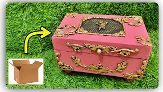 DIY beautiful jewelry box/handmade box/cardboard box