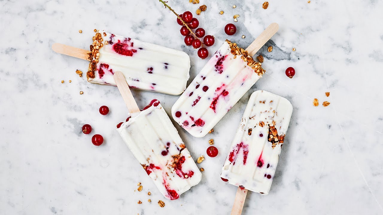 Recipe Yoghurt ice lollies FOOBY YouTube