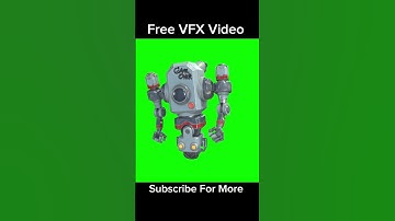 Robot Green Screen Video | VFX | #copyrightfree #animation #minecraft#greennscreeneffects #chromakey