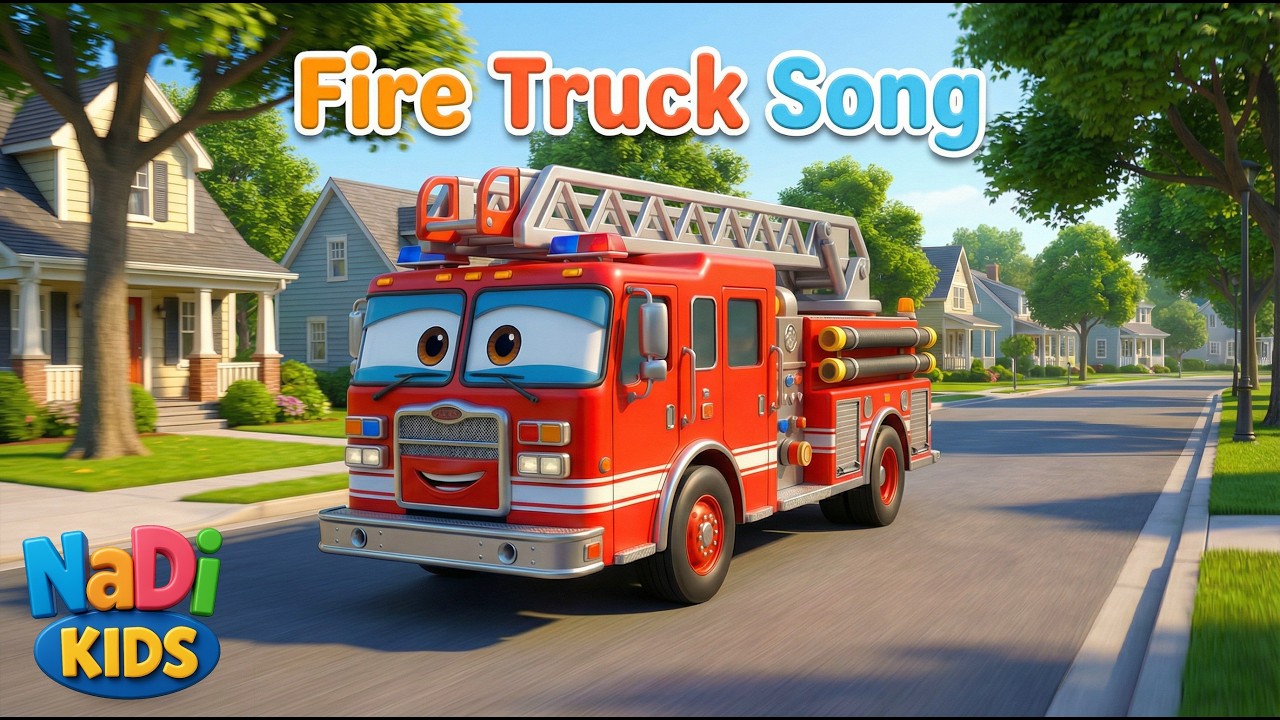 Fire Engine Rhyme Fire Truck Song | Fire Engine Song | Rescue Vehicles Song for Kids ...
