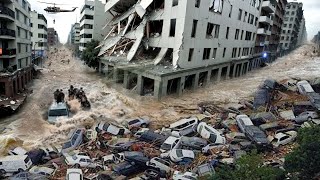 7 minutes ago in Portugal! Hundreds of vehicles destroyed, flash floods in São Miguel