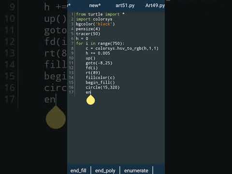 Python turtle graphic design😜😜🥰🥰 || python coding status 😍😜 #shorts   #programming  #turtle  #python