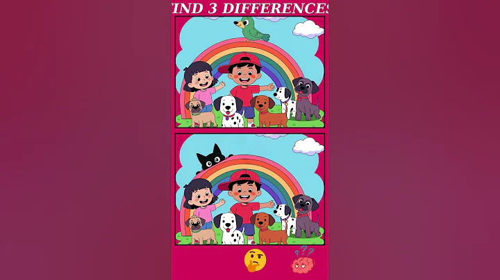 Let's look at two pictures and find three differences. #short #shorts #shortsvideo  #shortvideo