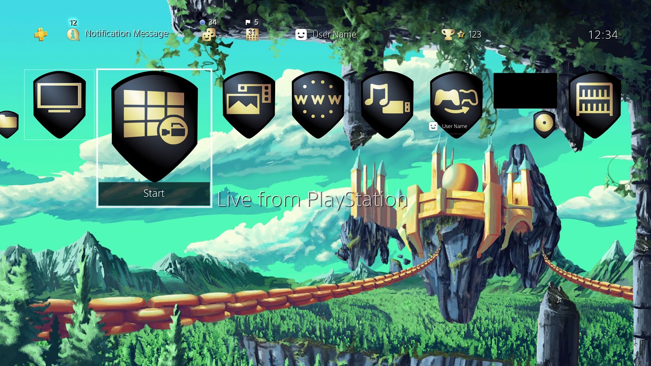 Sky Castles Dynamic Theme PS4