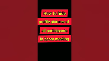 How to hide profile pictures of all participants in Zoom meeting | Zoom app tips and tricks #shorts