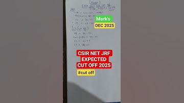 CSIR NET JRF EXPECTED cutoff 2025 #lifescience #jrf
