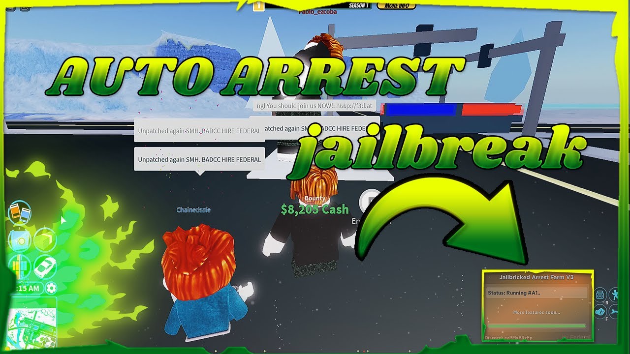 Auto Arrest Jailbreak Script Op Youtube - roblox jailbreak auto arrest