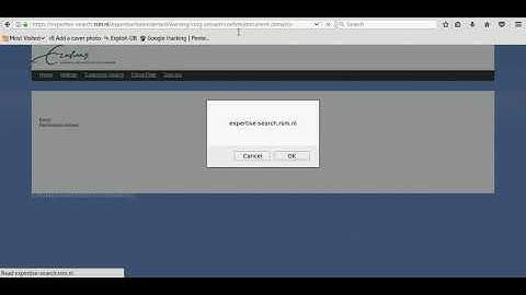 Reflected XSS on expertise-search.rsm.nl