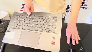 HP Envy x360 15 fh0023dx AMD complete teardown. Replace, upgrade: RAM, SSD & more. DIY test & repair