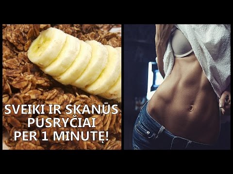 Sveiki ir skanūs pusryčiai PER 1 MINUTĘ! Šokoladinė avižinė košė