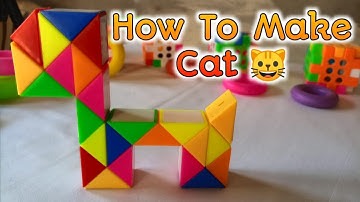 How To Make Cat With Snake Cube #snakepuzzle #snakecube #howtomake #cube #cat
