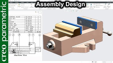 Machine vice in Creo Parametric (All parts included)