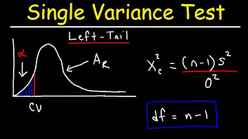 Chi Square Distribution Test of a Single Variance or Standard Deviation