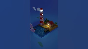 Stylized Rendering 3D - Lighthouse #b3d #3dmodeling #blender3d #blender #3dillustration #3danimation
