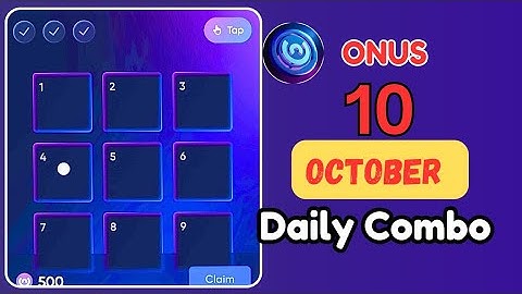 10 Oct ONUS Daily Combo
